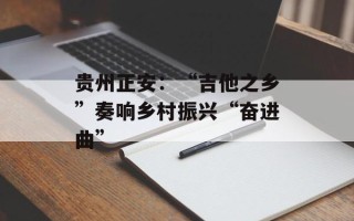 贵州正安：“吉他之乡”奏响乡村振兴“奋进曲”