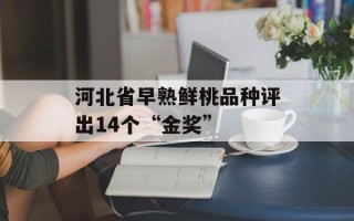 河北省早熟鲜桃品种评出14个“金奖”