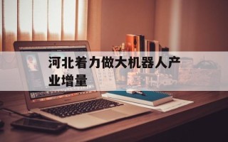 河北着力做大机器人产业增量