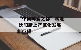 “中国啤酒之都”赋能 沈阳踏上产区化发展新征程