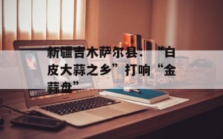 新疆吉木萨尔县：“白皮大蒜之乡”打响“金蒜盘”