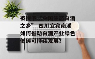 被授予“中国生态白酒之乡” 四川宜宾南溪如何推动白酒产业绿色低碳可持续发展？