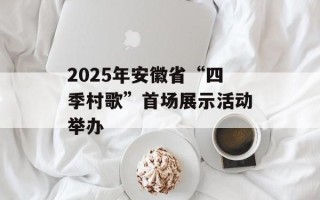 2025年安徽省“四季村歌”首场展示活动举办