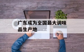 广东成为全国最大调味品生产地