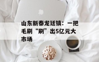 山东新泰龙廷镇：一把毛刷“刷”出5亿元大市场