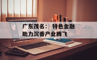 广东茂名： 特色金融助力沉香产业腾飞