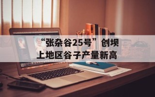 “张杂谷25号”创坝上地区谷子产量新高