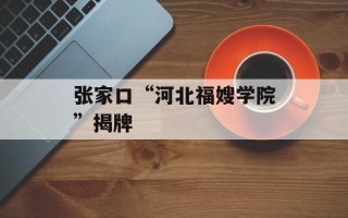 张家口“河北福嫂学院”揭牌