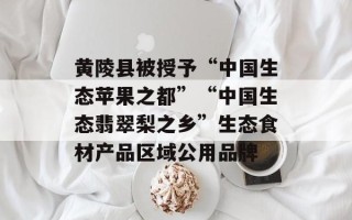 黄陵县被授予“中国生态苹果之都”“中国生态翡翠梨之乡”生态食材产品区域公用品牌