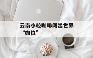 云南小粒咖啡闯出世界“咖位”