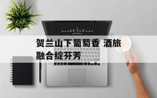 贺兰山下葡萄香 酒旅融合绽芬芳