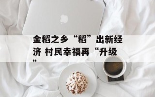 金稻之乡“稻”出新经济 村民幸福再“升级”
