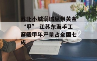 苏北小城满城尽带黄金“甲” 江苏东海手工穿戴甲年产量占全国七成