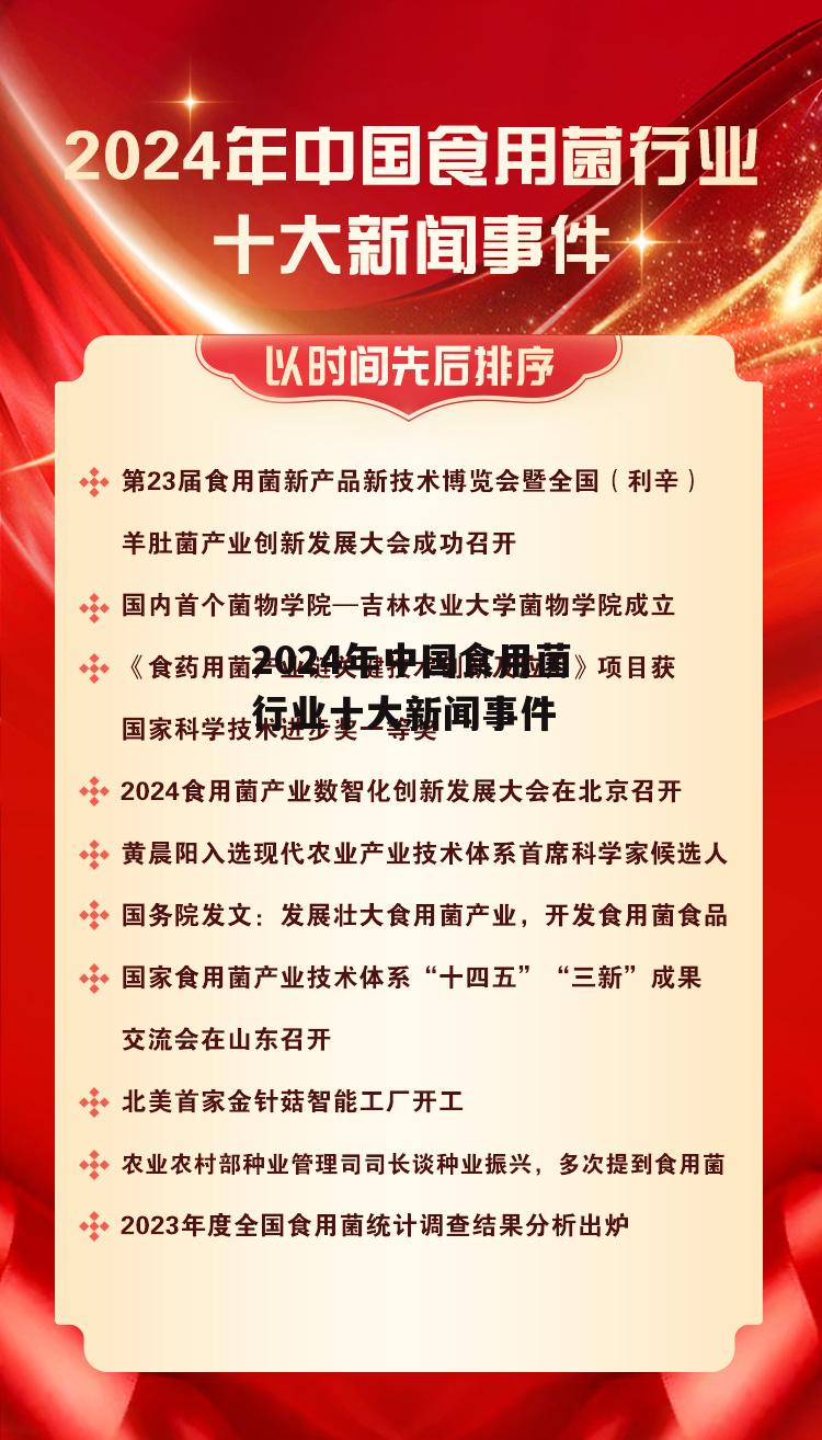 2024年中国食用菌行业十大新闻事件-第1张图片- 2024年中国食用菌行业十大新闻事件-第1张图片-